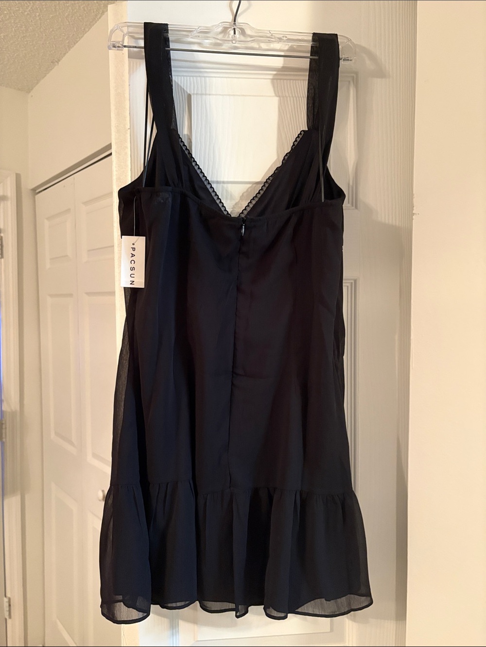 Beverly & Beck Black Zoey Chiffon Mini Dress XL Homecoming NWT